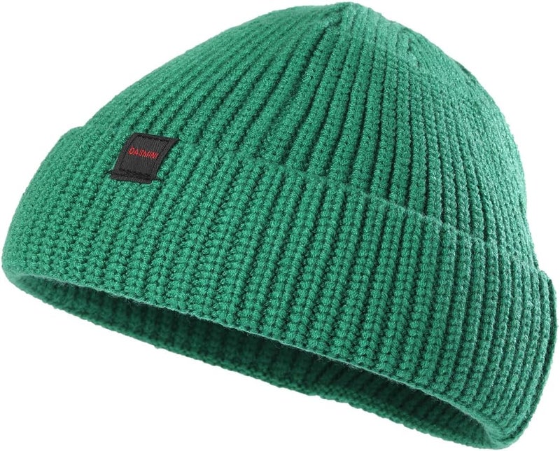 DASMINI Fisherman Beanie Hats for Men Women,Knit Trawler Skull Cap,Watch Cap,Spring Fall Winter Warm Short Hats - Image 1
